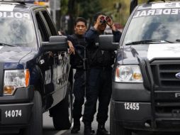 Retenes policíacos sobre Paseo de la Reforma. EL UNIVERSAL  /
