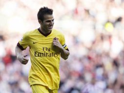 Cesc Fábregas festejando el gol que anotó en su encuentro ante el Sunderland. REUTERS  /