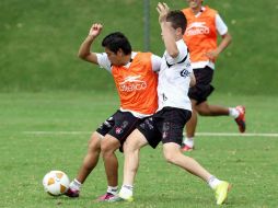 Los jugadores del Atlas durante una práctica de entrenamientos. MEXSPORT  /