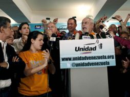 La alianza opositora venezolana, Mesa de la Unidad Democrática (MUD), consiguió el 52% de los votos. EFE  /