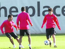 Lionel Messi entrenó ayer con su equipo. REUTERS  /