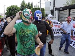 Ayer hubo dos manifestaciones. Una de ellas se realizó frente a la casa particular de Raúl Padilla. A. GARCÍA  /