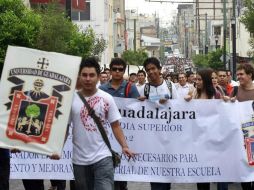 Se prevé que miles de estudiantes participen en la megamarcha para exigir más recursos al Gobierno del Estado. A. GARCÍA  /