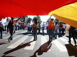 Fernando Guzmán señaló que la manifestación transcurrió sin incidentes delicados entre los estudiantes. A. GARCÍA  /