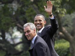 El presidente de Estados Unidos junto con el jefe de gabinete, Rahm Emanuel (foto de archivo). AP  /