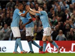 Los jugadores del Manchester United festejando en el duelo ante Newcastle. EFE  /
