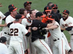 Los Gigantes de San Francisco, festejan su pase a la siguiente fase luego de 6 años. MEXSPORT  /