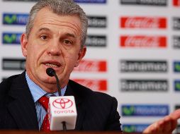 Javier Aguirre durante una conferencia de prensa en Sudáfrica. JAMMEDIA  /