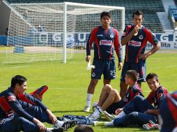 Adolfo Bautista y Héctor Reynoso no entrenaron ayer con el equipo en el Estadio Omnilife. MEXSPORT  /