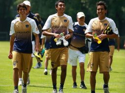 Los jugadores tras haber realizado un entrenamiento. MEXSPORT  /