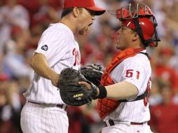 Los Filis tomaron ventaja de 2-0 en la Serie Divisional de la Nacional. EFE  /