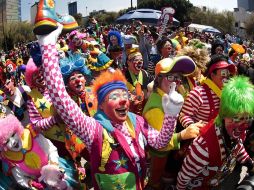 Como parte de la convención de payasos, se realizó un desfile. EL UNIVERSAL  /