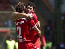 Los jugadores de Diablos Rojos celebran su victoria ante el Puebla. MEXSPORT  /