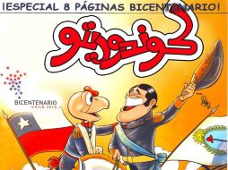 En la portada aparece Condorito abrazado a Ché Copete, los dos en caballo. EFE  /