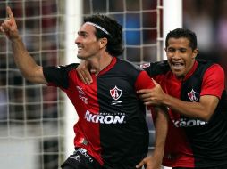 Los jugadores del Atlas festejando su victoria ante Atlante en la Jornada 13. MEXSPORT  /