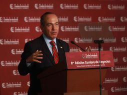 El Presidente Felipe Calderón durante el foro en Toluca. EL UNIVERSAL  /
