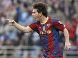 El jugador argentino Lionel Messi festejando un gol con el Barcelona. EFE  /