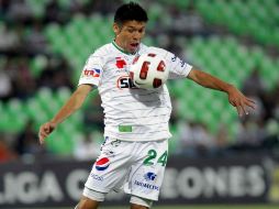 Oribe Peralta en acción en un partido de Santos Laguna. MEXSPORT  /