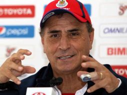 El timonel del Rebaño José Luis Real en rueda de prensa. MEXSPORT  /