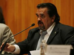 El rector general de la UdeG, Marco Antonio Cortés Guardado, explicó el estado que guarda el conflicto presupuestario. M. FREYRIA  /