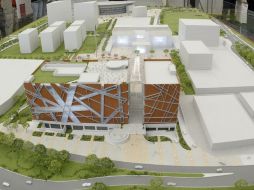 Maqueta del Centro Cultural Universitario, que se presentó  durante el anuncio del arranque de obras. E.BARRERA  /