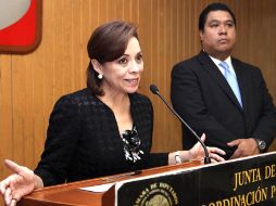Josefina Vázquez Mota señala que la meta de acordar una terna con apoyo unánime es fortalecer al Instituto. EL UNIVERSAL  /