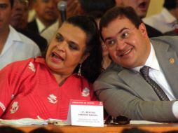 Beatriz Paredes en la ceremonia conmemorativa del X aniversario luctuoso del ex gobernador Fernando Gutiérrez Barrios. EL UNIVERSAL  /