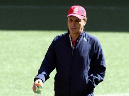 José Luis Real, en un entrenamiento del Guadalajara. MEXSPORT  /