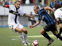 El jugador holandés Wesley Sneijder en un partido con el Inter. ESPECIAL  /