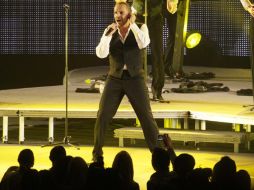 Anoche, Miguel Bosé se presentó por tercera vez en lo que va del año, en el Auditorio Telmex. A. CAMACHO  /