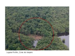 Imagen cedida por el Servicio de Vigilancia Aérea de Costa Rica sobre la zona del río San Juan, motivo de la disputa territorial. EFE  /