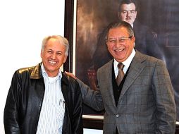 Cruz López y Francisco Rojas acordaron unir esfuerzos para lograr el establecimiento de recursos al sector campesino. EL UNIVERSAL  /