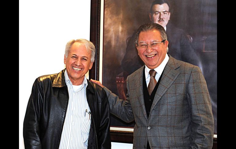 Cruz López y Francisco Rojas acordaron unir esfuerzos para lograr el establecimiento de recursos al sector campesino. EL UNIVERSAL  /