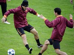 Los jugadores del Roma se alistan para su próximo encuentro ante el Bayern. AFP  /
