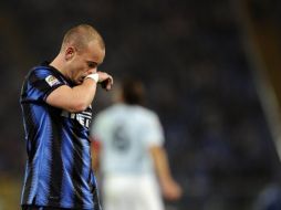 El jugador holandés Wesley Sneijder añoraba obtener el Balón de Oro 2010. AFP  /