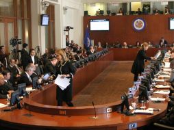 Reunión de cancilleres de la OEA. EFE  /