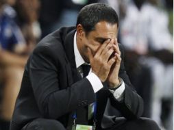 Reacción del estratega de los Tuzos, Pablo Marini a pocos minutos de finalizara el duelo ante Mazembe. REUTERS  /