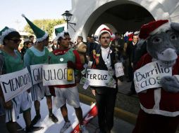 Presentan personajes en alusión al gobernador, al secretario general de Gobierno, Finanzas, Promoción Económica y Educación. E. BARRERA  /