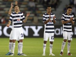 Los jugadores del Pachuca tras conseguir el quinto sitio del Mundial de Clubes. EFE  /