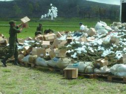 La marihuana se encontró en 86 costales.ARCHIVO  /