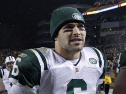 Mark Sánchez jugará ante Chicago a pesar de su molestia en el hombro derecho. AP  /