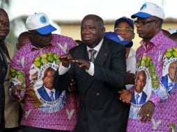 Gbagbo, durante un acto electoral en Abiyán, Costa de Marfil. EFE  /
