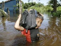En estás inundaciones más de 150 familias han sido afectadas. EFE  /