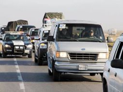 Paisanos de Querétaro salen de Laredo, Texas, hacia Sierra Gorda, México. SUN  /
