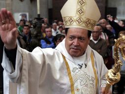 El cardenal Norberto Rivera, convocó en la misa de hoy, a evitar que penetren en las familias fenómenos como el narcotráfico. NTX  /