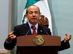 El Presidente Felipe Calderón Hinojosa expresó sus mejores deseos para el 2011. ARCHIVO  /