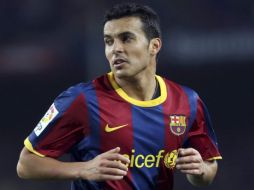 Pedro Rodríguez del Barcelona fue el héroe del primer partido del equipo ante la ausencia de Messi. EFE  /