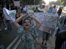 Opositores a la Supervía Poniente marchan del Ángel de la Independencia al zócalo capitalino. EL UNIVERSAL  /