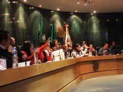 Aspecto de la sesión del Ayuntamiento de Zapopan, con la presencia del alcalde Héctor Vielma (centro). A. HINOJOSA  /