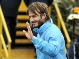 David Beckham ya se encuentra en el Tottenham para iniciar con sus entrenamientos. AP  /